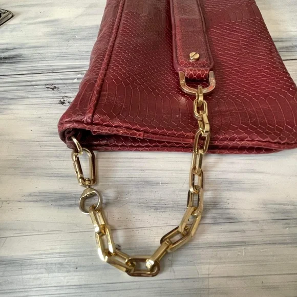 Tory Burch Reva Python Clutch - Picture 4 of 14